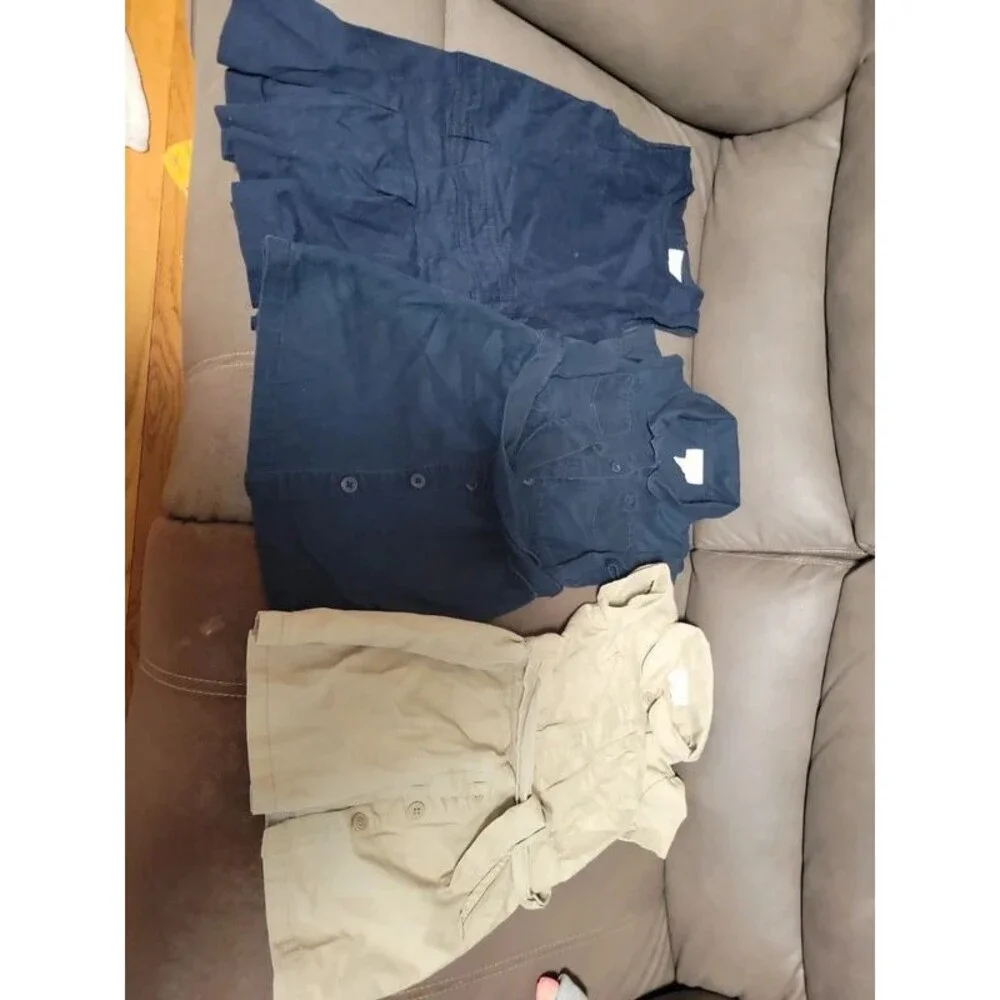 Size 4 t girls.uniform dresses blue and khaki
